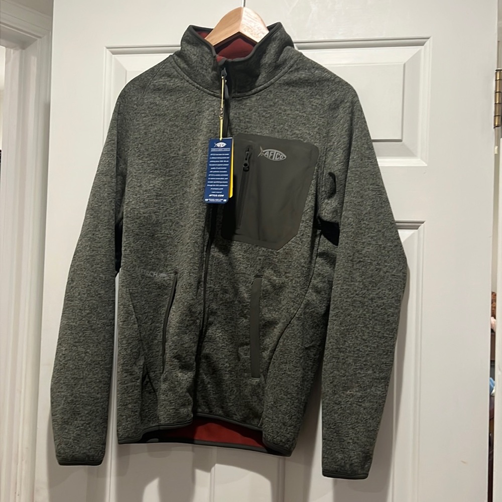 AFTCO full zip fleece jacket mens size S Small